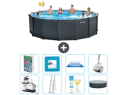 Intex Piscina Graphite Panel Redonda - 478x124 Cm - 9-peças S531