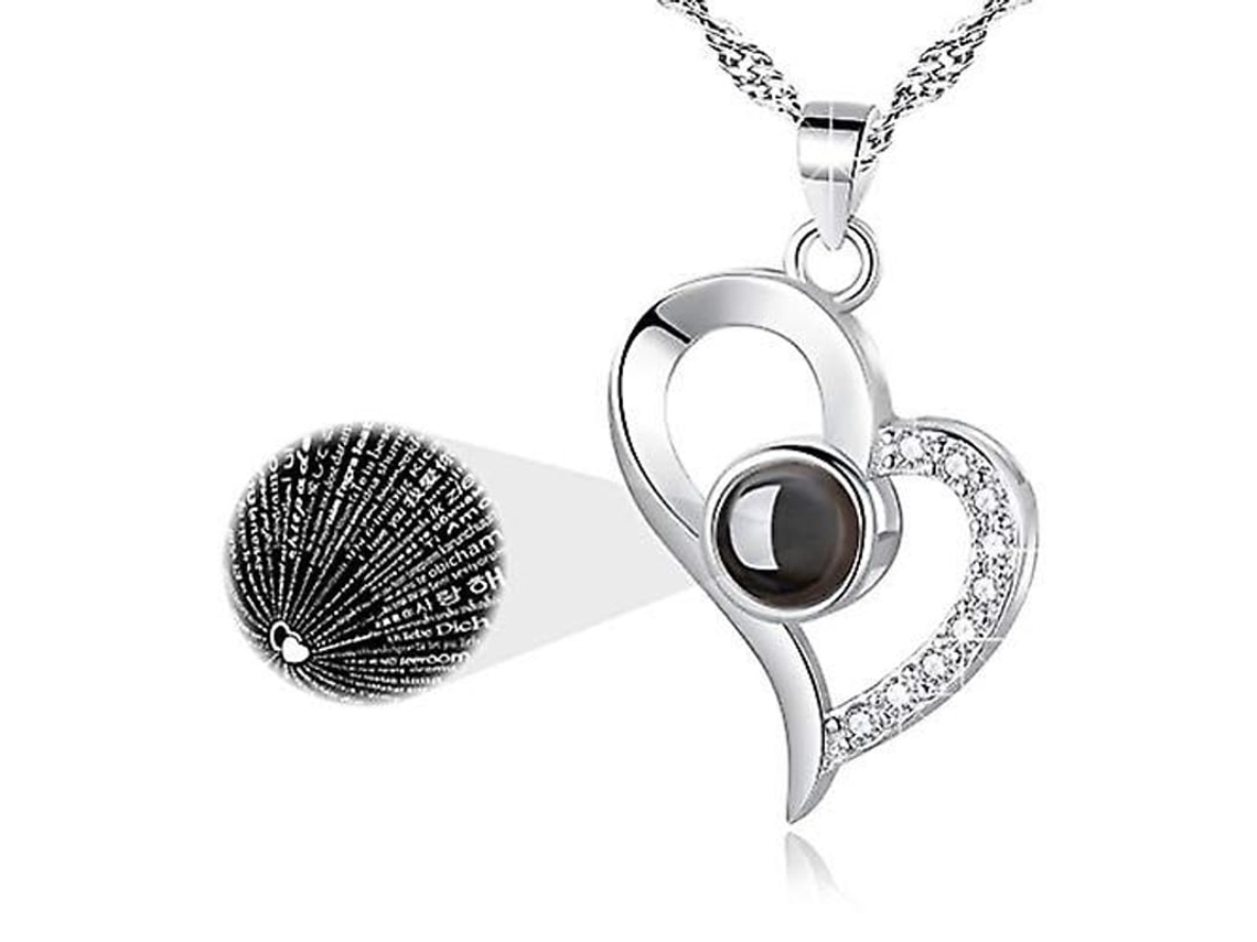 Colar De Prata 925 Eu Te Amo Colar De Amor Em 100 Idiomas Presente Perfeito