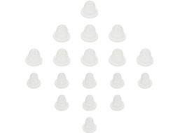Conjunto de 200 flocos de silicone branco em formato de U para pigmentos, ideal para tatuadores profissionais.