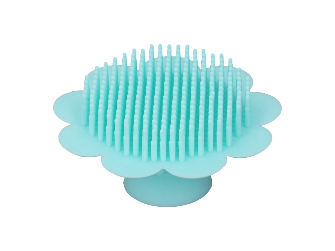 Escobilla De Baño De Silicona Para Bebé Con Forma De Girasol Suave Exfoliante Y Masajeador Verde Alivia Fatiga
