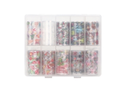 Adesivo De Unhas Com Padrões Temáticos Natalinos Para Transferência