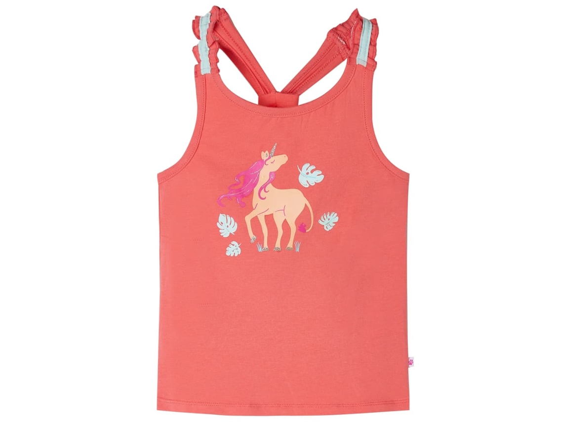 T-shirt De Alças Para Criança Coral 116
