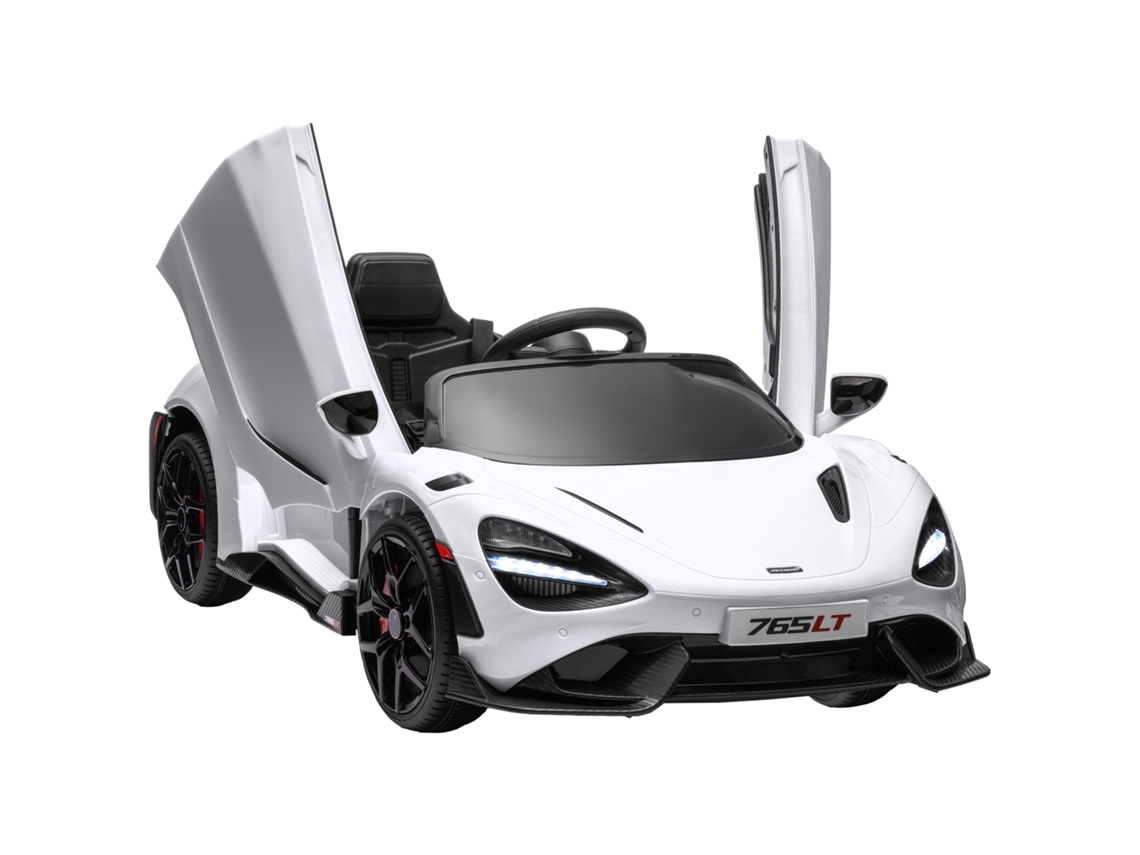 Carro Elétrico Com Portas Gaivota, Controle, Partida Suave, Led, Branco