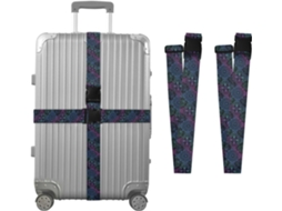 Conjunto De 2-cintas Bagagem Datura Com Estampa Floral Para Malas, Cintas De Viagem, Acessórios Para Cinto, Conector De
