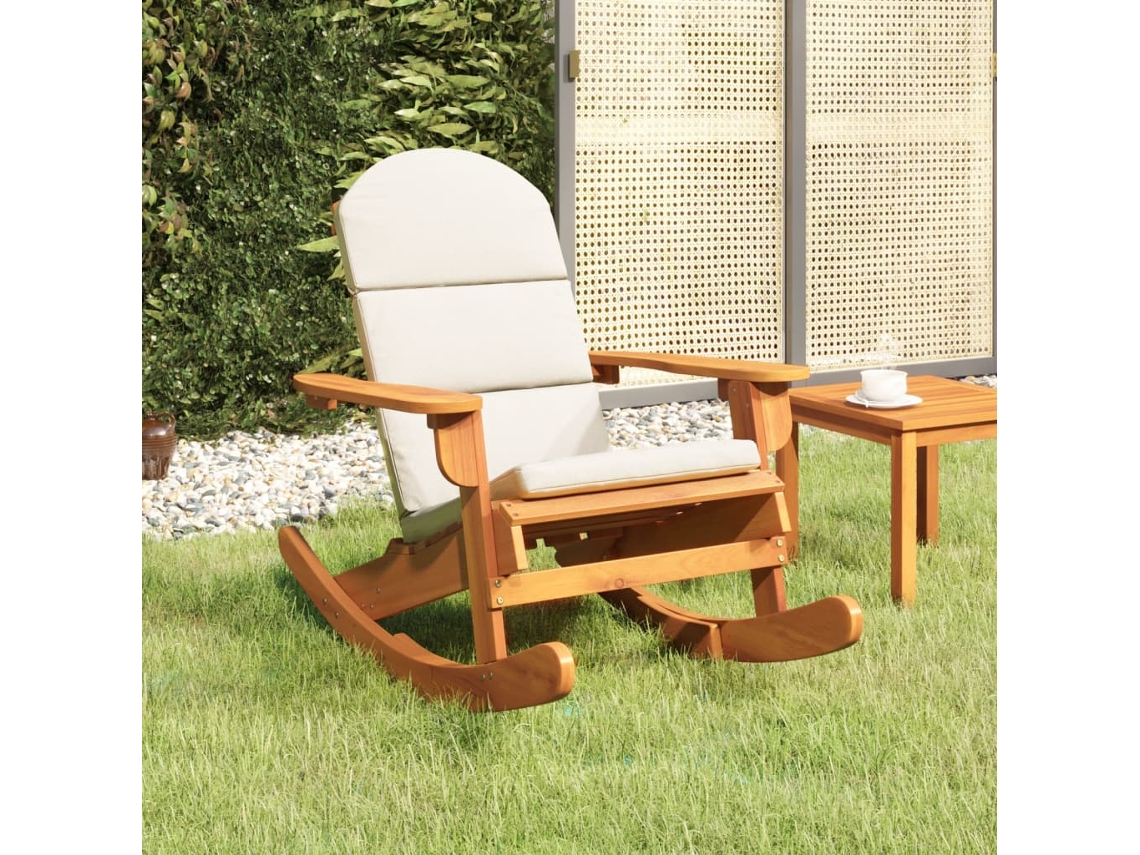 Vidaxl Cadeira De Baloiço Adirondack Com Almofadões Acácia Maciça