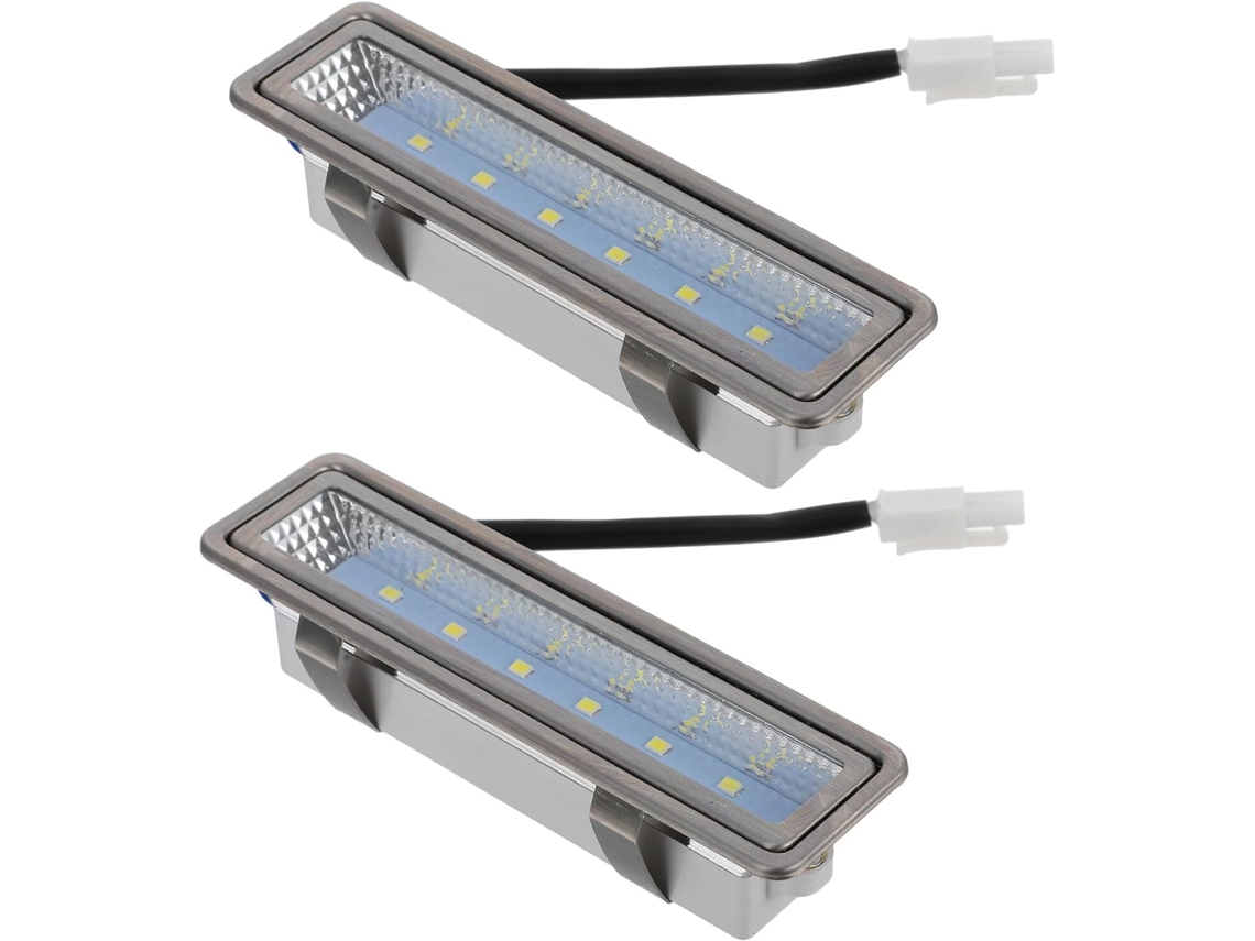 Conjunto De 2 Lâmpadas Led Retangulares De 12v Dc Para Iluminação Sob Coifa De Cozinha.