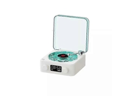Toca Discos Lumena, Alto Falante Bluetooth Waves Vinyl Com 4 Modos Ajustáveis Slowmoose