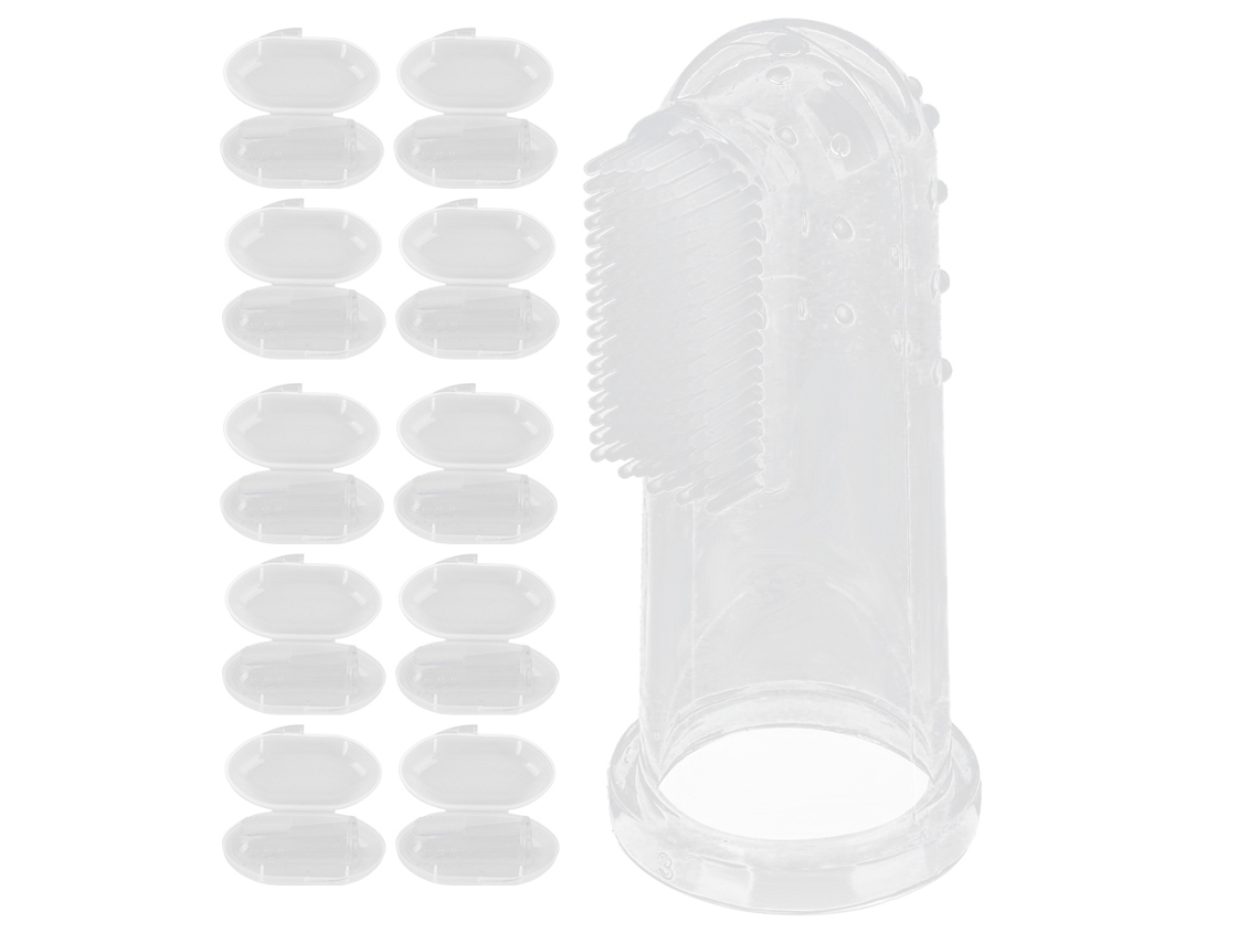 Escova Dentes de Dedo Bebê LAXISCREED 10pcs Silicone Macio