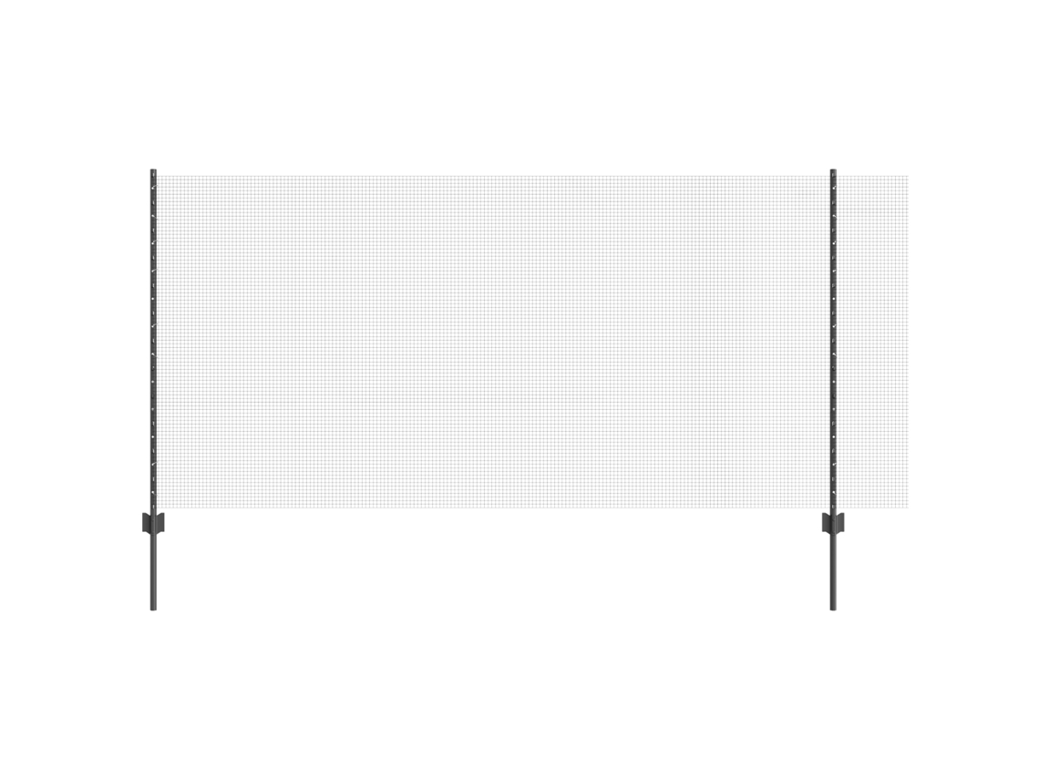 Conjunto 1 Cerca Externa Vidaxl Cinzento Aço (25 X 1,2 M)