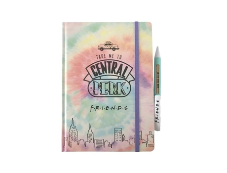 Conjunto De Carnet E Estilógrafo Friends Pastel Bluesky