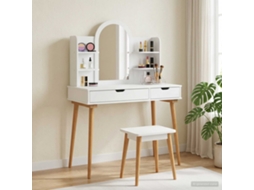 Vidaxl Conjunto De Mesa De Vestir Fauske 4 Unid. Branco