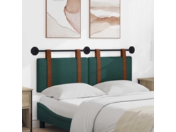 Vidaxl Cabeceira Suspensa Liso Verde Escuro 130 X 55 X 5 Cm Pu Antigo