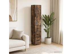 Vidaxl Conjunto De Gabinete 2 Unid. 33 X 34,5 X 87 Cm Carvalho Fumado