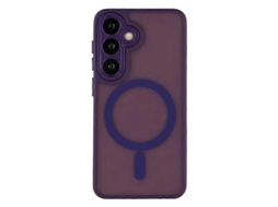 Capa Traseira Tkdaddy Para Samsung Galaxy S25 Fe Compatível Com Magsafe Wanlonfeng Qb1 Series Pc Tpu À Prova De Choque Capa De Telefone Roxa