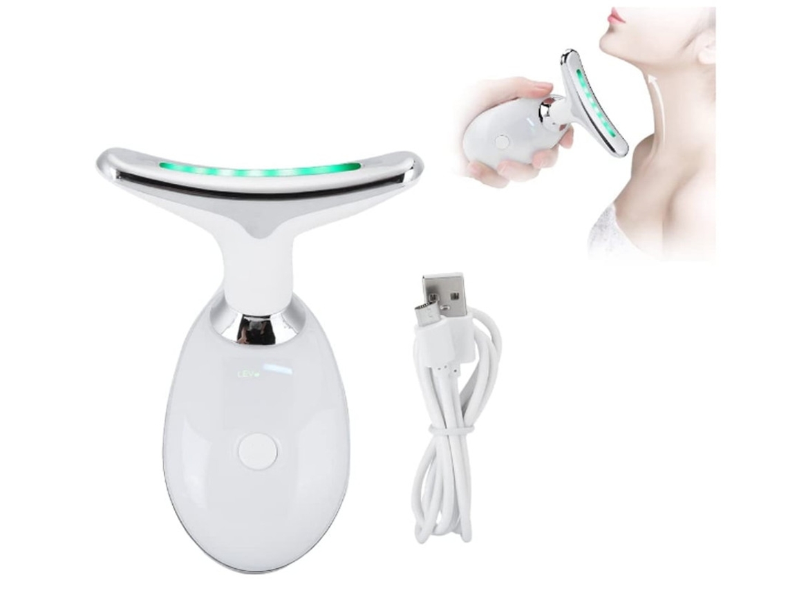 Máquina Anti Rugas Para Endurecimento Da Pele Em Forma De V Massageador Facial Elétrico Para O Pescoço Branco Bestvite