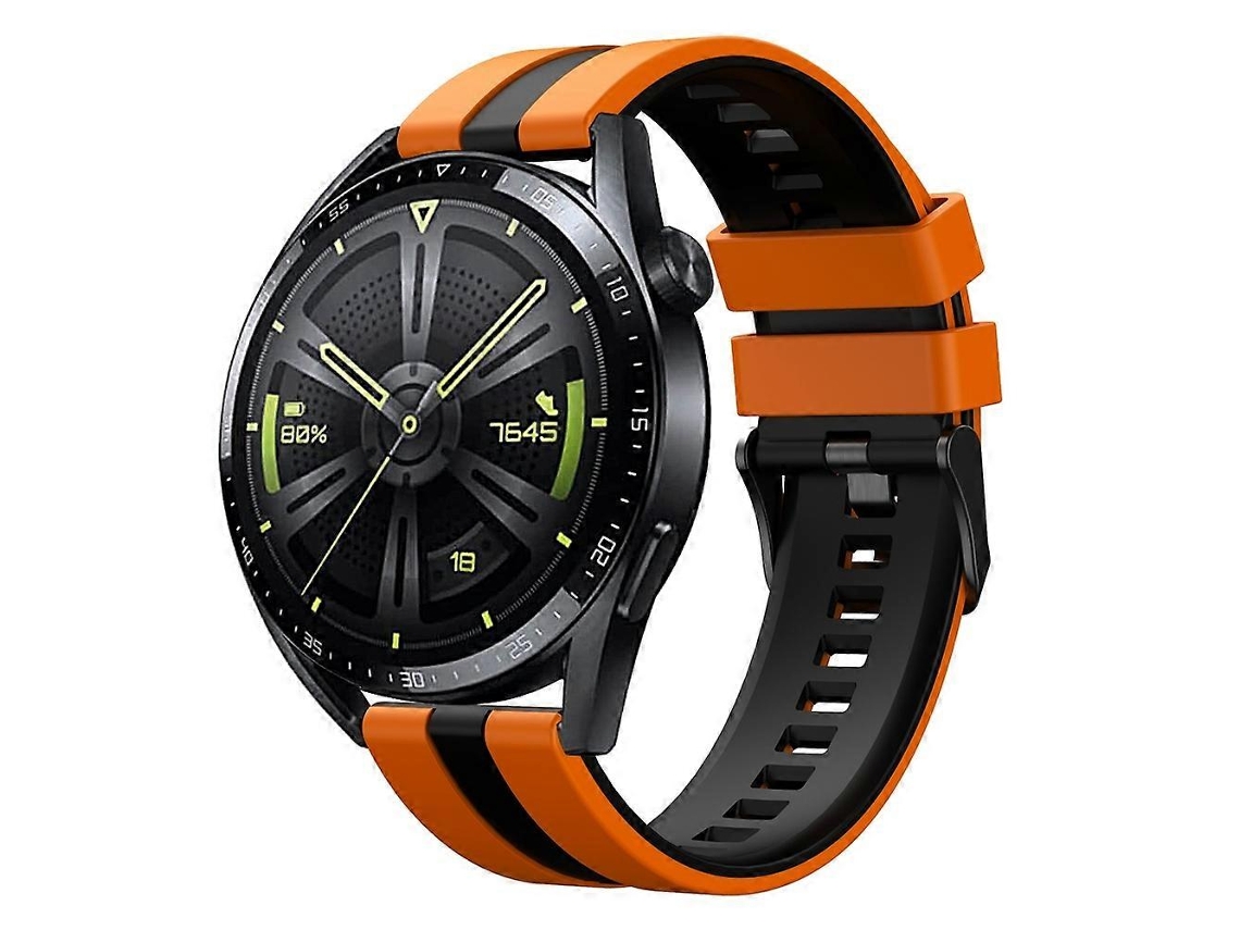 Pulseira De Silicone Vertical Bicolor Para Relógio