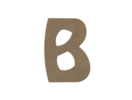 Letra maiúscula B em madeira MDF para decorar - 15 cm Gomille