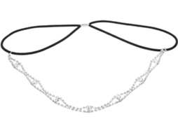 Conjunto De 2 Tiaras Douradas Para Cabelo Feminino - Corrente Chique E Elegante.