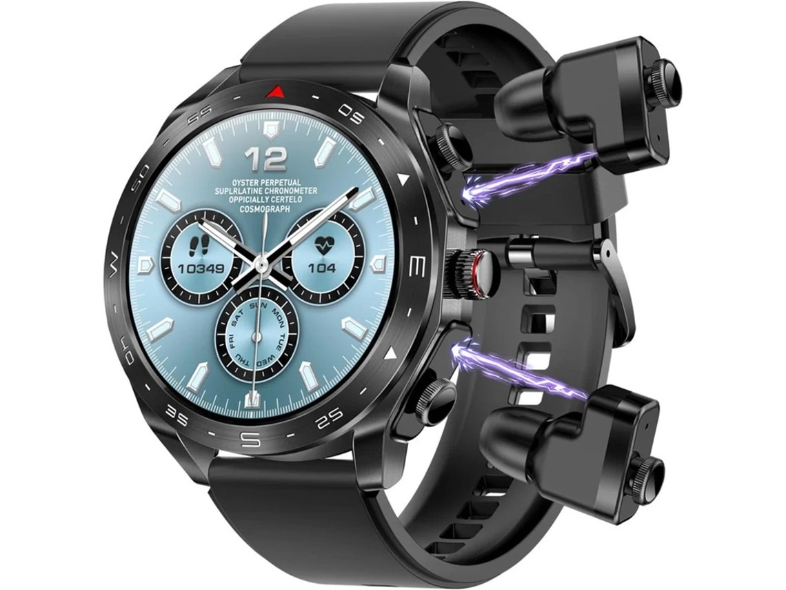 Smartwatch Com Fones De Ouvido Tela Ips De 1.52 Para Homens E Mulheres Rastreador De Fitness Robusto À Prova Dágua Ip67 Preto Yizhood