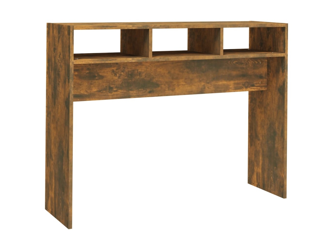 Mesa de consola em madeira de carvalho fumado, exclusiva da MAISON (105x30x80 cm)