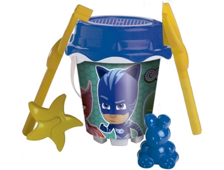 Balde com acessorios praia PJ Masks