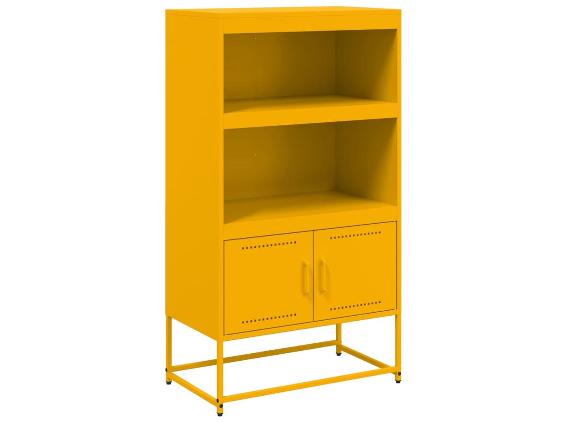 Aparador Alto 68,5x38,5x123,5 Cm Aço Amarelo Mostarda MAISON EXCLUSIVE