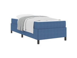 Estrutura da Cama com Colchão Azul 90 X 190 Cm Tecido MAISON EXCLUSIVE