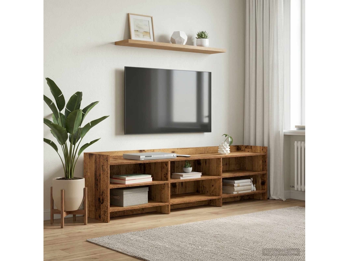 Vidaxl Gabinete Para Tv 168 X 33 X 47 Cm Madeira Antiga