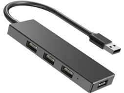 Adaptador Expansor De Hub Usb 2.0 Em Metal Abs Com 4 Slots Para