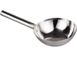 Concha de Aço Inoxidável com Cabo. Cozinha Robusta para Lavar Água e Vegetais. Durável Feita CHABERLU