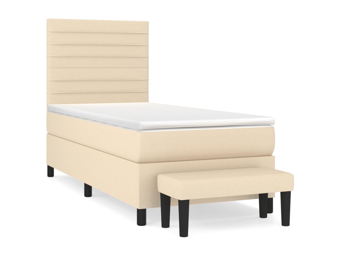 Box Spring Bed, Box Spring Beds Vidaxl Creme Tecido (80 X 200 Cm)