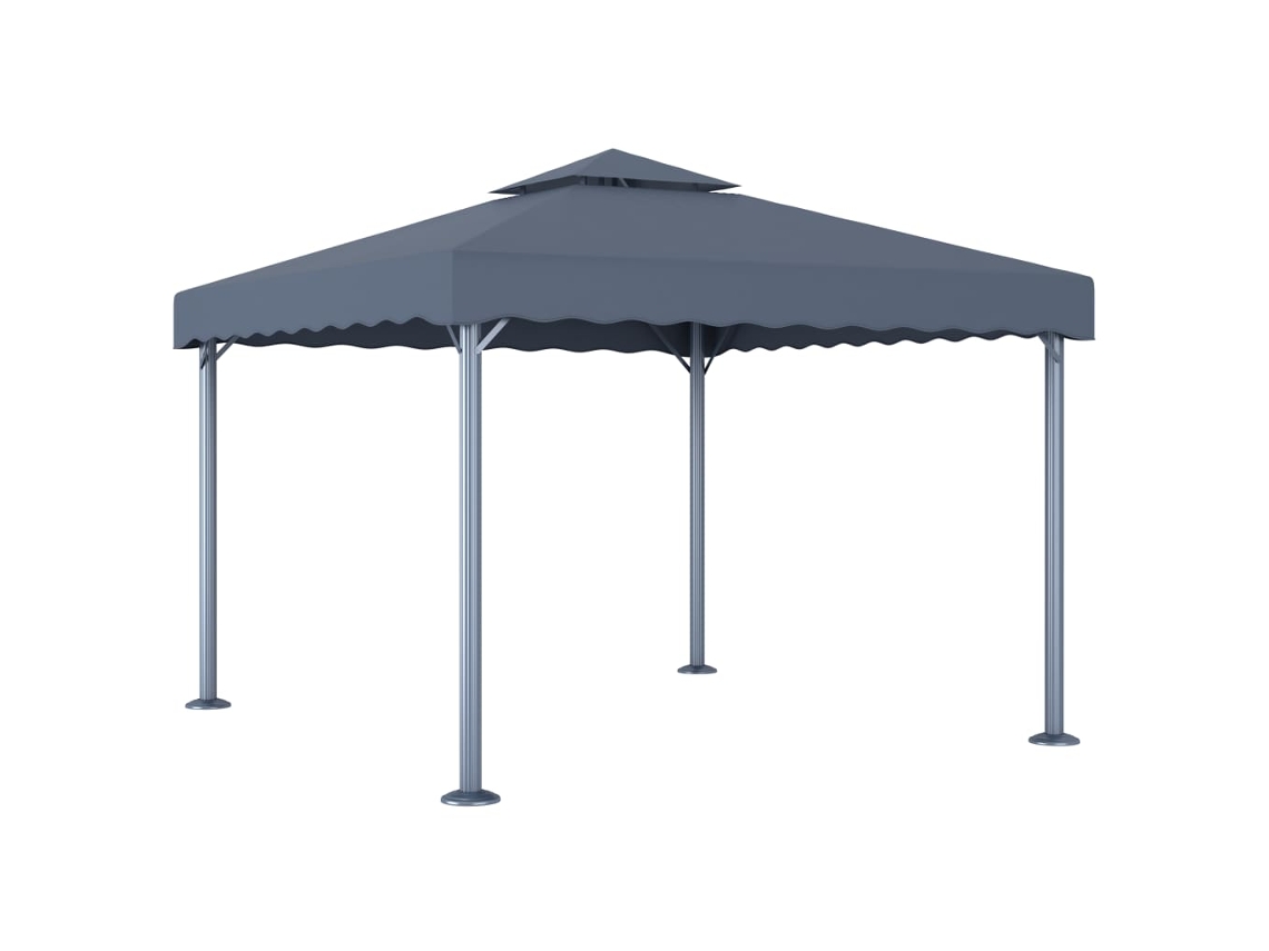 Vidaxl Gazebo 300x300 Cm Alumínio Antracite
