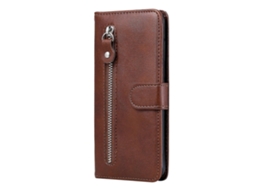 Capa Para Motorola Moto G9 Plus Com Bolso E Zíper, Tipo Carteira, Com Fecho Magnético, Compartimentos Para Cartões, Em Tpu Macio, Couro Pu Premium, Ca