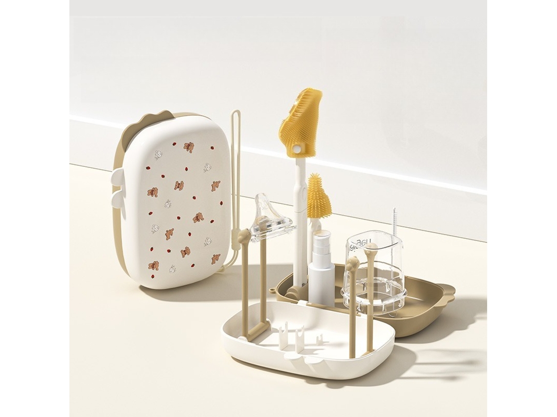 Portátil Conjunto Escovas Para Limpeza De Biberõe -adequado Para Bebés E Grávidas. Amarelo Hexinyigjly