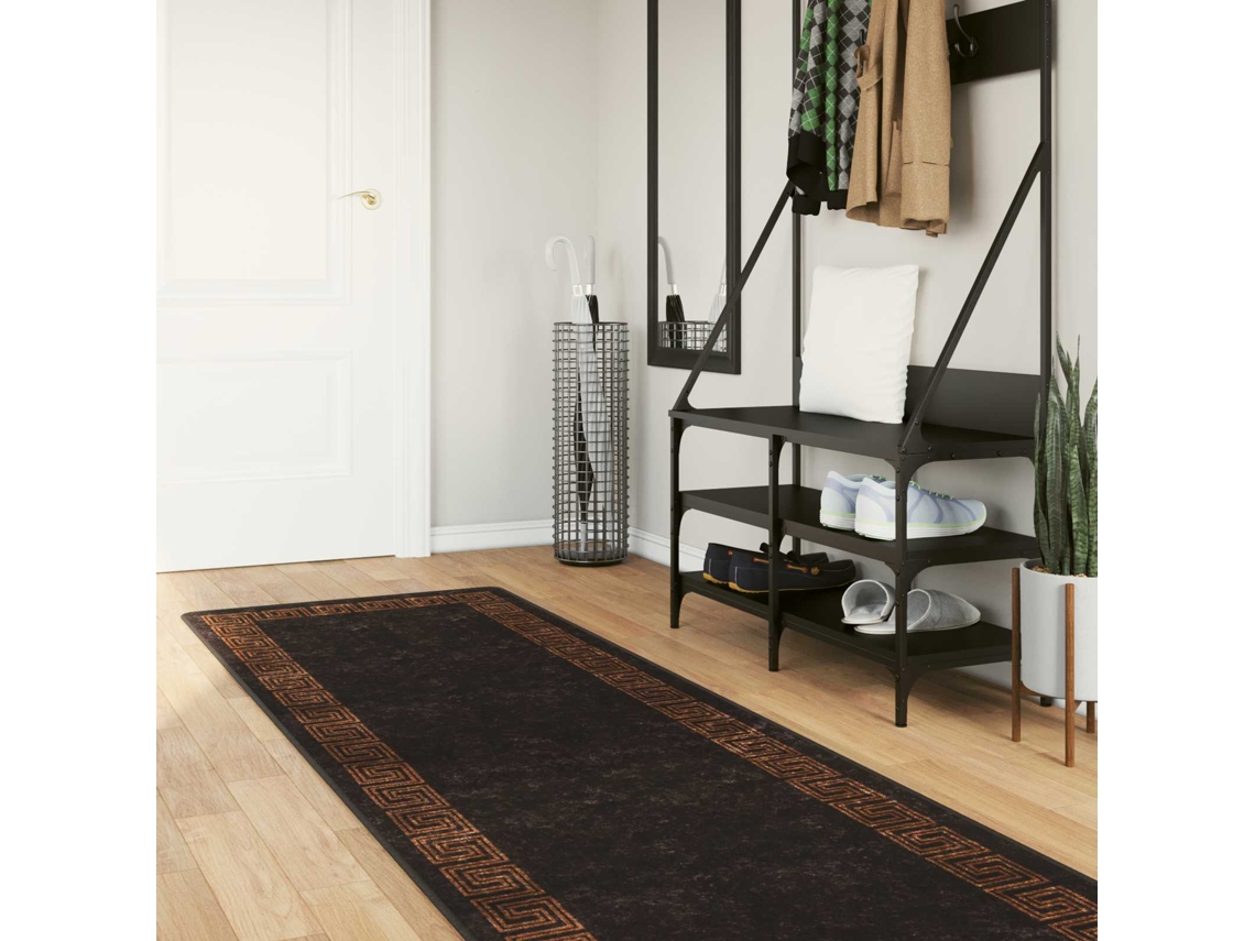 Vidaxl Passadeira Marsa Preto 100 X 450 Cm Poliéster E Pvc