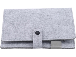 Capa De Feltro Recarregável Para Fichário, 4 Argolas Com Bolso Para Cartão E Compartimento Caneta, 18, 5x 23cm Sem O
