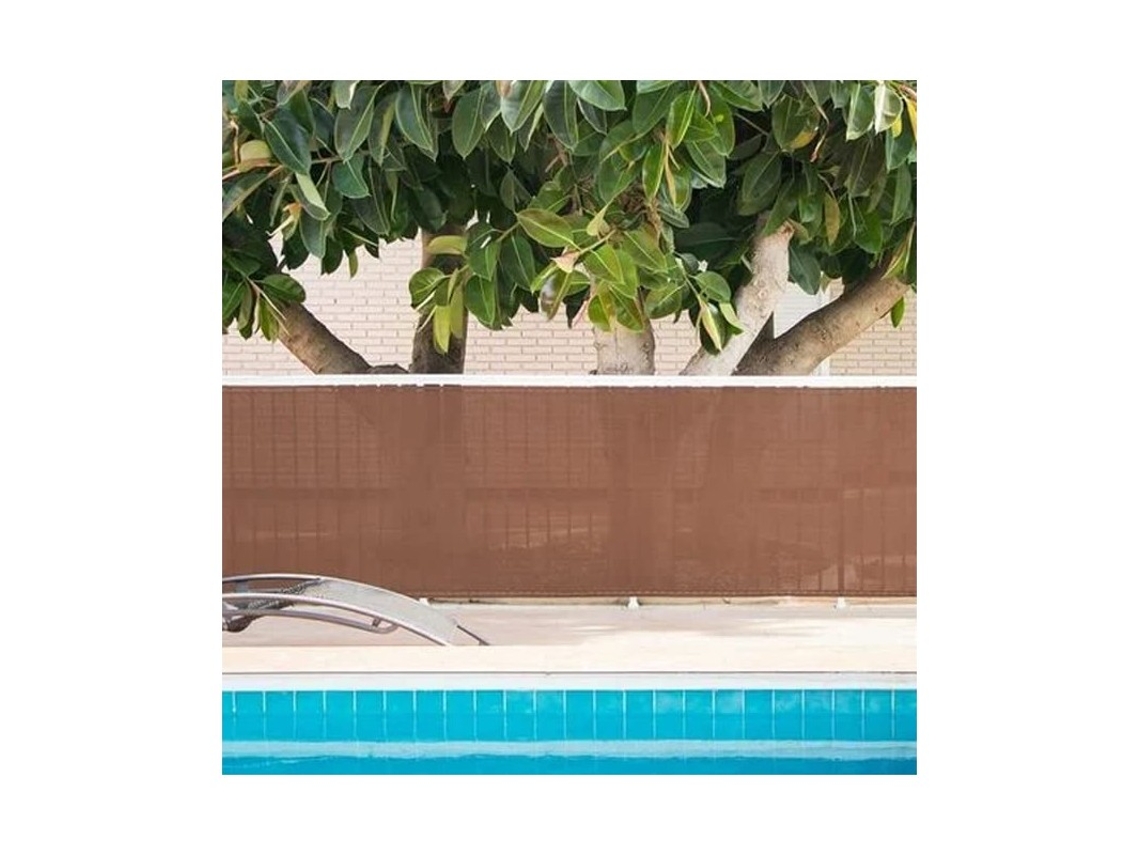 Tela de sombreamento 2x50 M | Ocultação e privacidade para seu terraço ou jardim | Tela de ocultação marrom 90 G/m² | Ocultação 90 Suinga