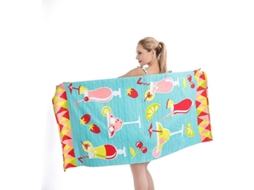 Nova Line toalha de Praia Microfibra Oversized, Rapida Secagem, Anti Areia para Homens e Mulheres