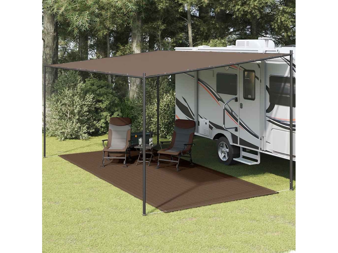 Vidaxl Tapete De Campismo Para Tenda 250x550 Cm Castanho
