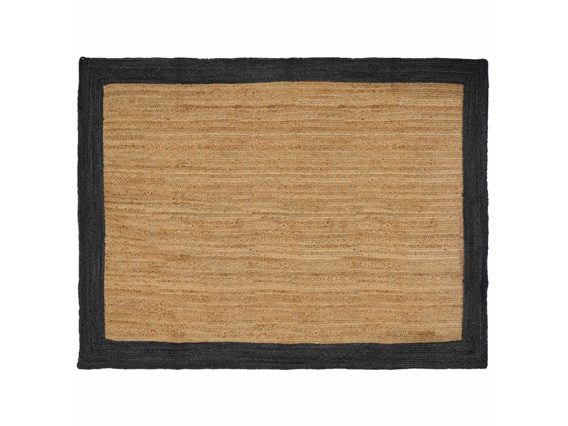 Conjunto 1 Tapete Moderno Vidaxl Cinzento Escuro Juta (240 X 340 Cm)
