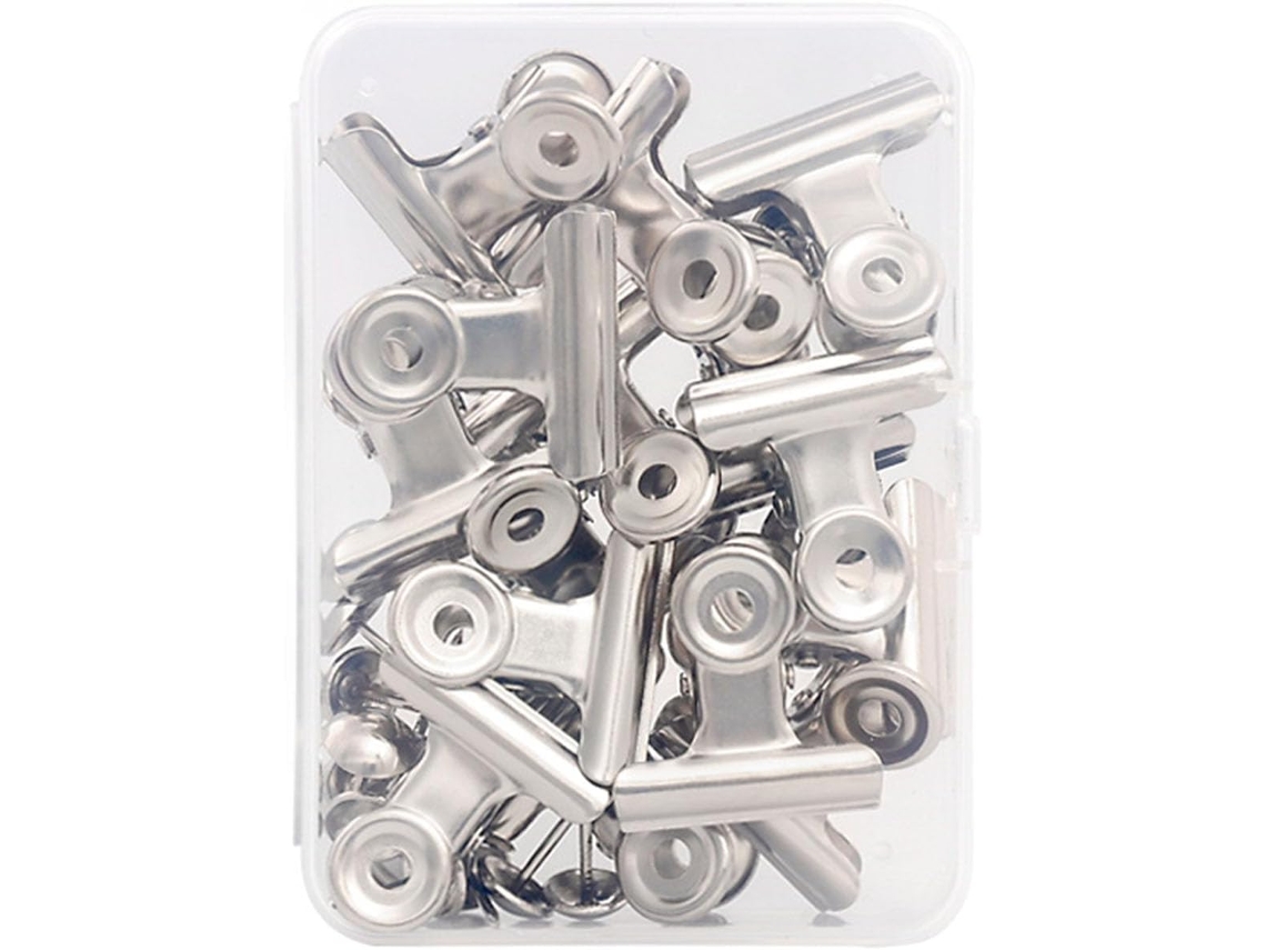 15-presilhas De Metal Prateadas Com Dobradiça, 3, 1cm 1, 22 Polegadas, Grampo De Aço Inoxidável Para Casa, Escritório