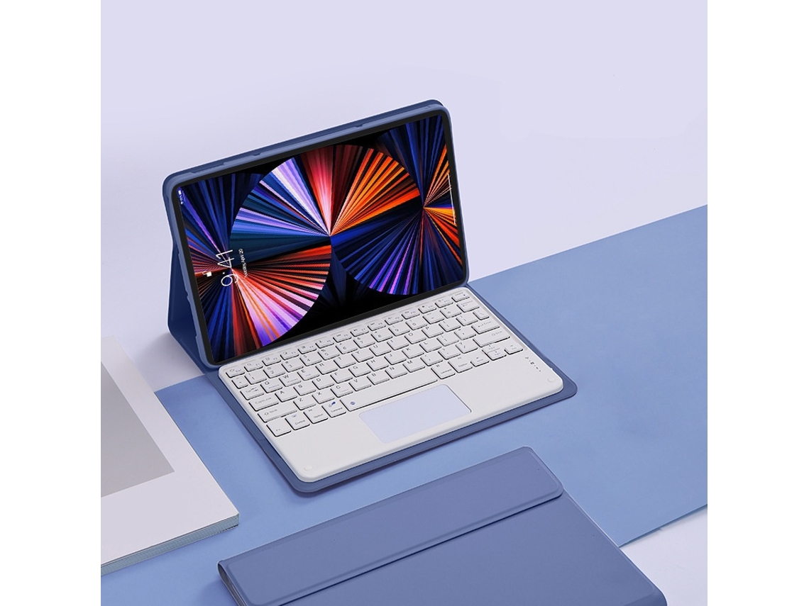 Elysve Capa Com Teclado Bluetooth Touchpad Para Lenovo Tab 10,1 Polegadas 2025, Cor Roxa
