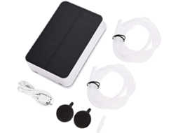 Aerador Solar Impermeável para Piscina e Estanque Emergência Bateria 2200mah Painel Flexível Abs