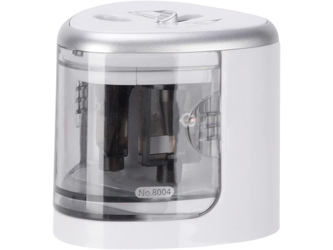 Apontador de lápis elétrico multifuncional automático de 2 furos Slowmoose operado por bateria