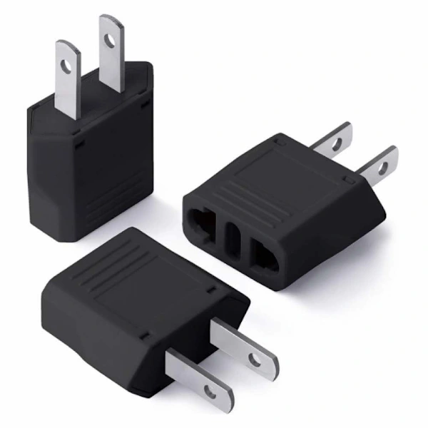 Adaptador De Viagem Qd, Travel Ue Para Eua(pacote Com 3)