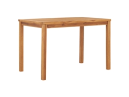 vidaXL Mesa de jantar para jardim 120x70x77 cm madeira teca maciça
