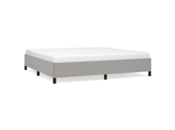 Bed Frame, Bed Frames Vidaxl Cinzeto Tecido (200 X 200 Cm)