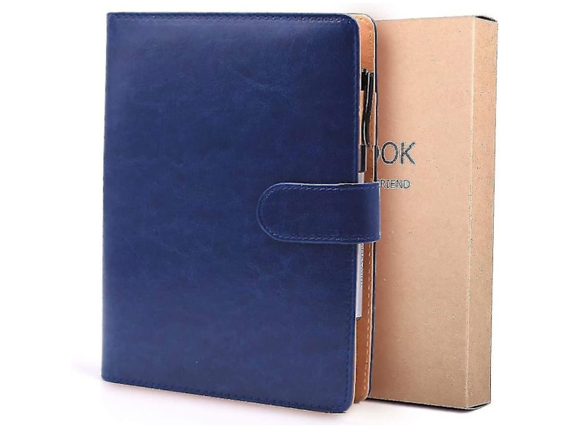 Caderno A5 Em Couro, Agenda Recarregável, Pasta Executiva Para Conferências, 6 Argolas
