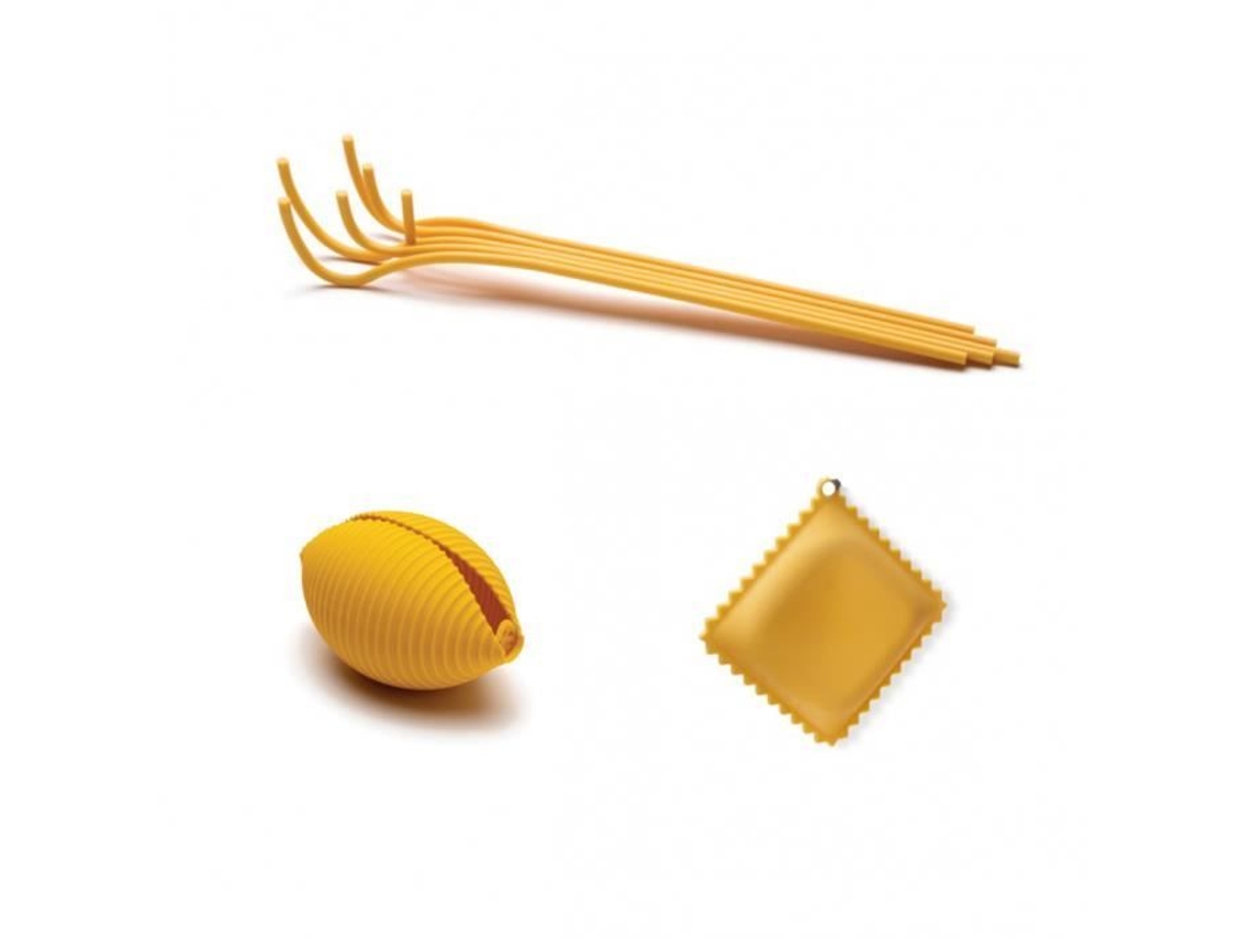 Conjunto de 3 Utensílios de Cozinha Pasta Grande Pa Design Amarelo