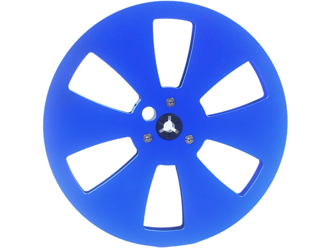 Fita cassete virgem resistente à corrosão, várias cores, 7 polegadas, aberta, para toca-fitas, azul.